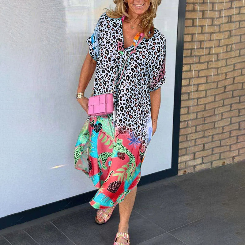 Yasmin | Lässiges Kleid mit Herzchenausschnitt für Frühling/Sommer