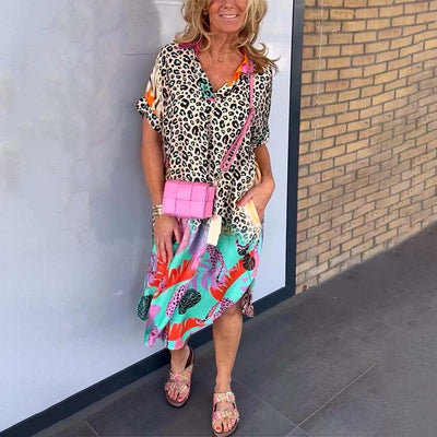 Yasmin | Lässiges Kleid mit Herzchenausschnitt für Frühling/Sommer