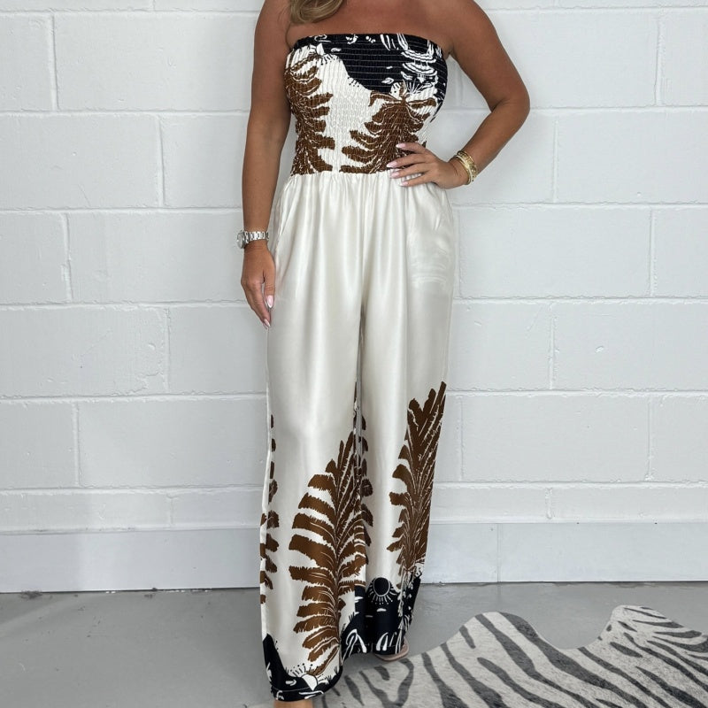 Belle | 🌷Sexy Sommer-Overall mit lockerer Passform und Print für Damen, trägerlos