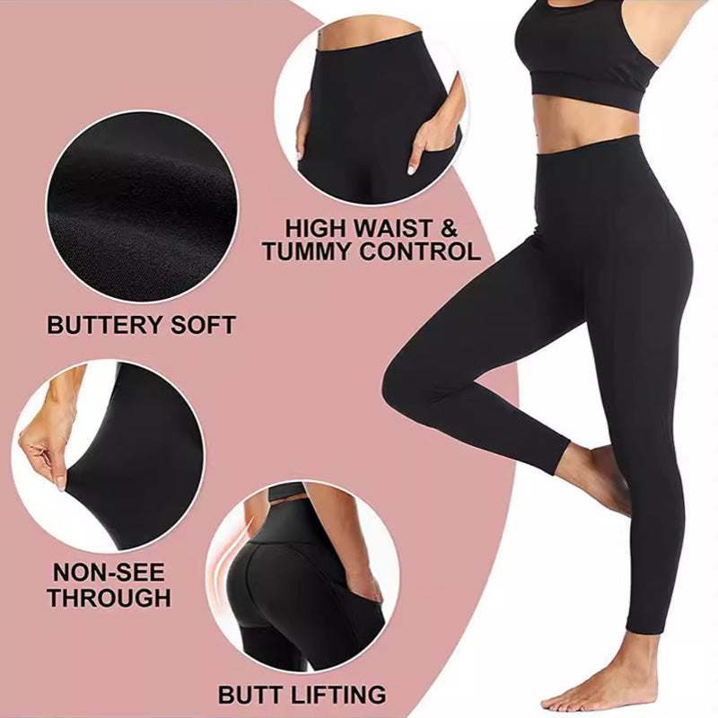 Livia | Figurformende High-Waist-Leggings mit Po-Lift & Seitentasche