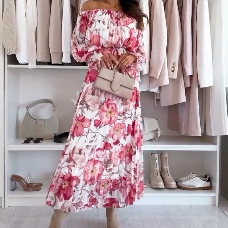 Stepheny | Blumen-Top mit freien Schultern und zweiteiliges Set mit Maxirock