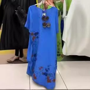 Margot | Damenkleid mit Rundhalsausschnitt und unregelmäßigem Saum