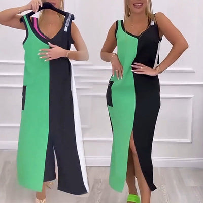 Isaias | Bunt gemusterte ärmellose Strickkleidung