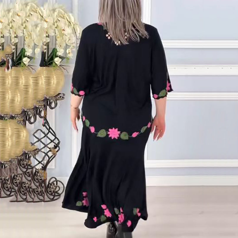 Jordyn | Elegantes Blumenkleid mit V-Ausschnitt für Damen