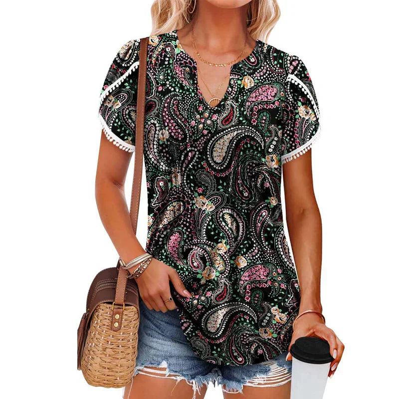 Bina | Damen T-Shirt mit Kurzarm und Druck