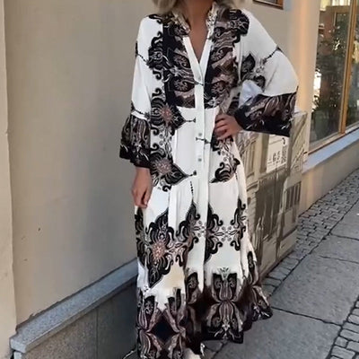 Susanna | Elegante, bedruckte, lockere, fließende Kleider für Damen