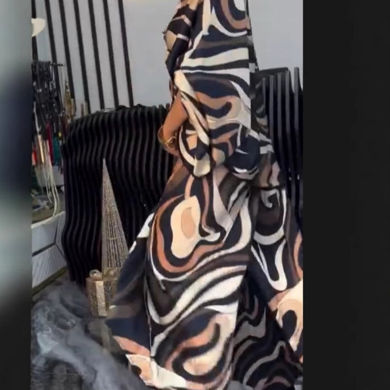 Zara | Modisches Damen-Set mit lockerem, bedrucktem Hemd und Hose mit weitem Bein, 2-teilig