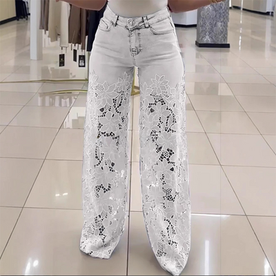Luz |  Spitzenausgeschnittene Jeans