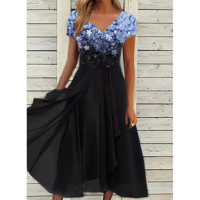 Kyleigh | Elegantes Kleid mit V-Ausschnitt und Muster