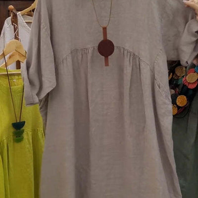 Jayde | Lässiges, lockeres, einfarbiges Damenkleid