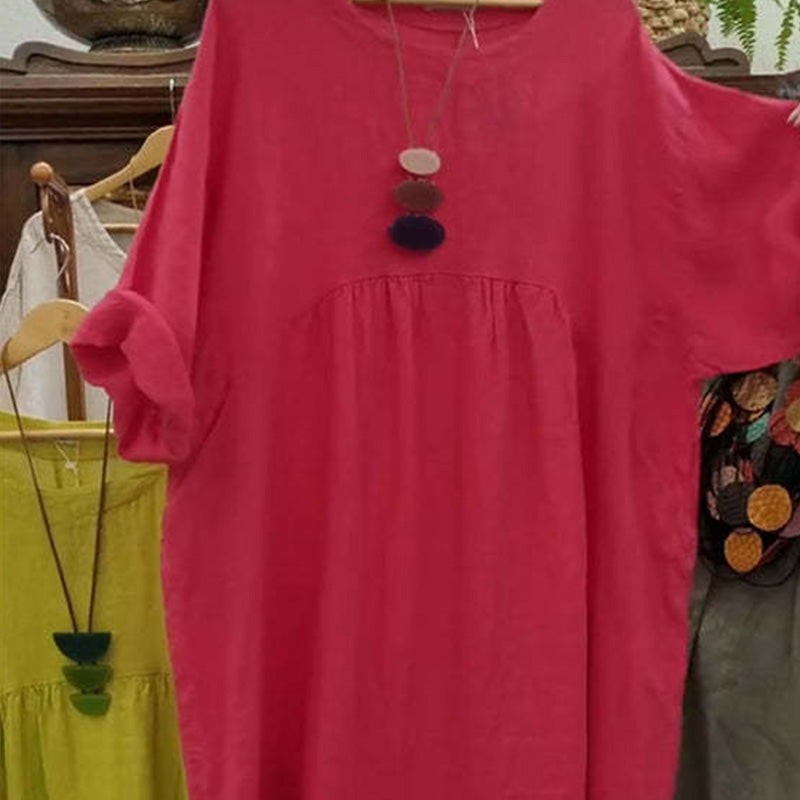 Jayde | Lässiges, lockeres, einfarbiges Damenkleid