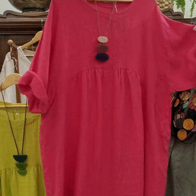 Jayde | Lässiges, lockeres, einfarbiges Damenkleid