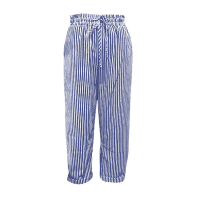 Camen | Gestreifte Damenhose aus Leinen und Baumwolle