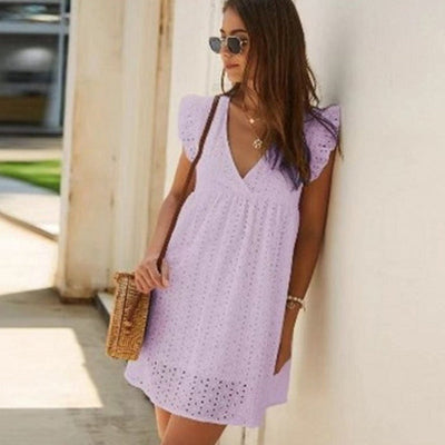 Brian | Lässiges, ausgehöhltes Minikleid für Damen