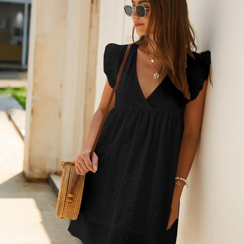 Brielle | Lässiges, ausgehöhltes Minikleid für Damen