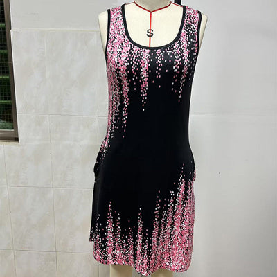 Kari | Druckdesign ärmelloses Minikleid für Damen