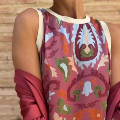 Cara | Damen-Zweiteiler: Ärmelloses Maxikleid & Sommerjacke