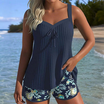 Reign | Bedruckter Badeanzug-Oberteil und Shorts-Set