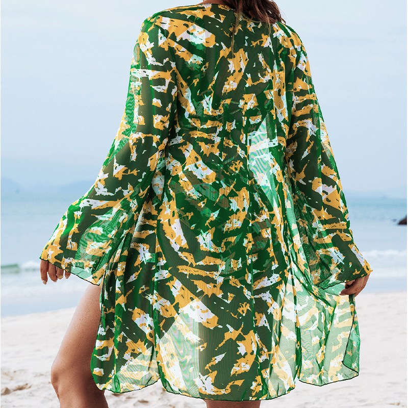 Emmett | Damen 3-teiliger Bikini-Set mit Cover-Up-Oberteil