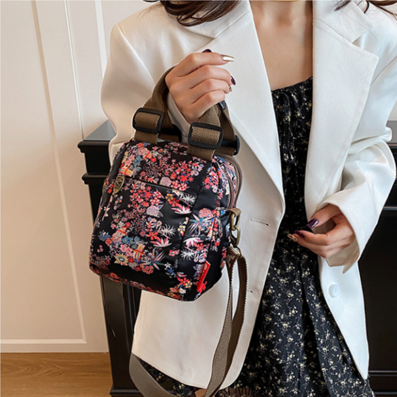 Sibella – Modische Mehrlagige Umhänge Tasche Mit Drucken