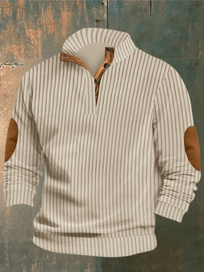 COOPER - RIPPED SWEATER MIT HOHEM KRAGEN