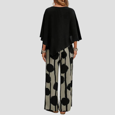 Valentina™ – Set aus asymmetrischem Oberteil und bedruckter Hose für Damen