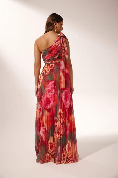 Verena | Asymmetrisches Kleid mit Blumenmuster