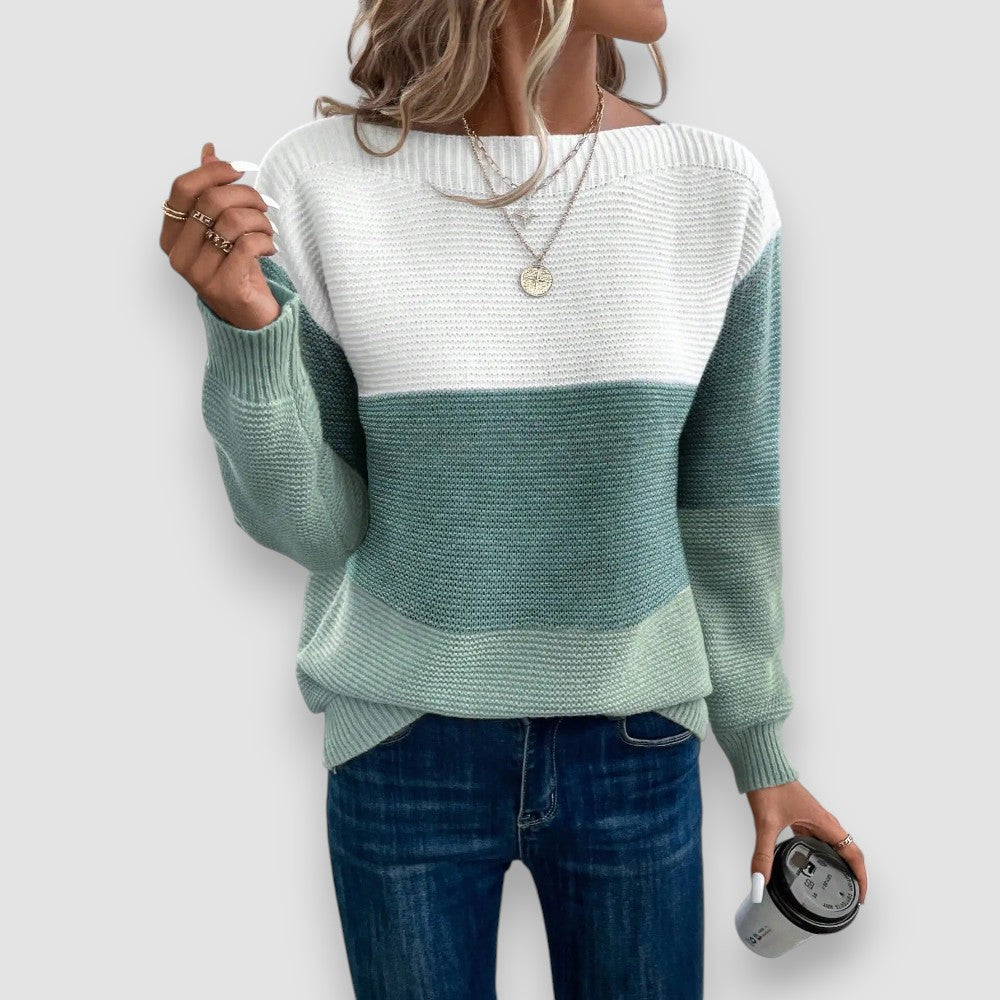 Clair | Elegant Dreifarbiger Pullover
