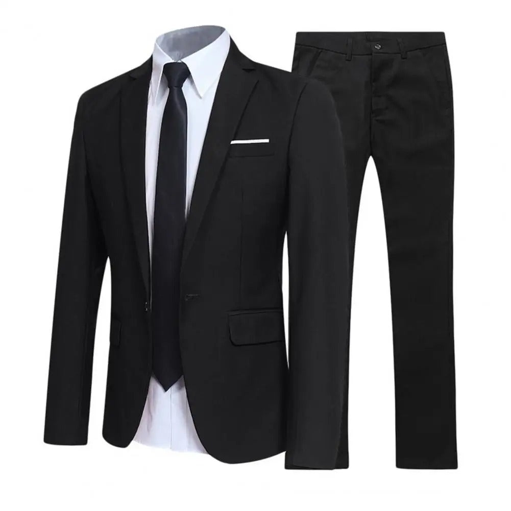 Herren Elegant Zweiteilig Hochzeitsgast Anzug Set | Slim Fit