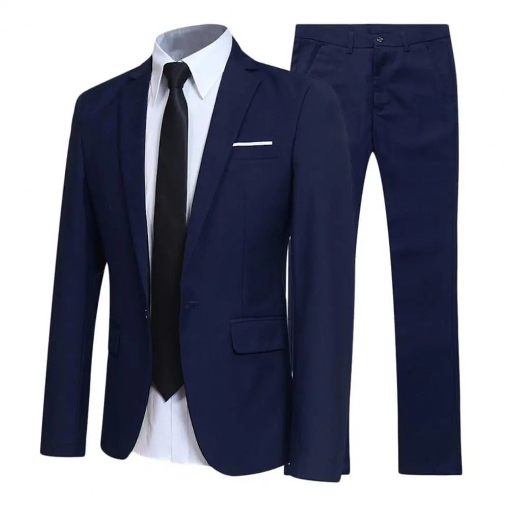 Herren Elegant Zweiteilig Hochzeitsgast Anzug Set | Slim Fit
