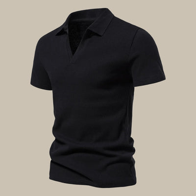 Stilvoller Herren Premium Polo im Merino Look