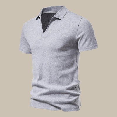 Stilvoller Herren Premium Polo im Merino Look