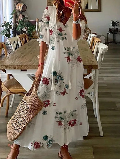 Emily - Boho Kleid mit Bauchbedeckung