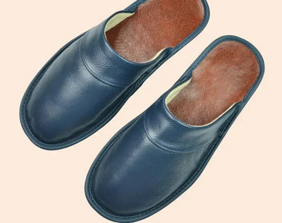 Slip-On-Hausschuhe aus Leder für Herren