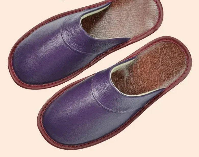 Slip-On-Hausschuhe aus Leder für Herren