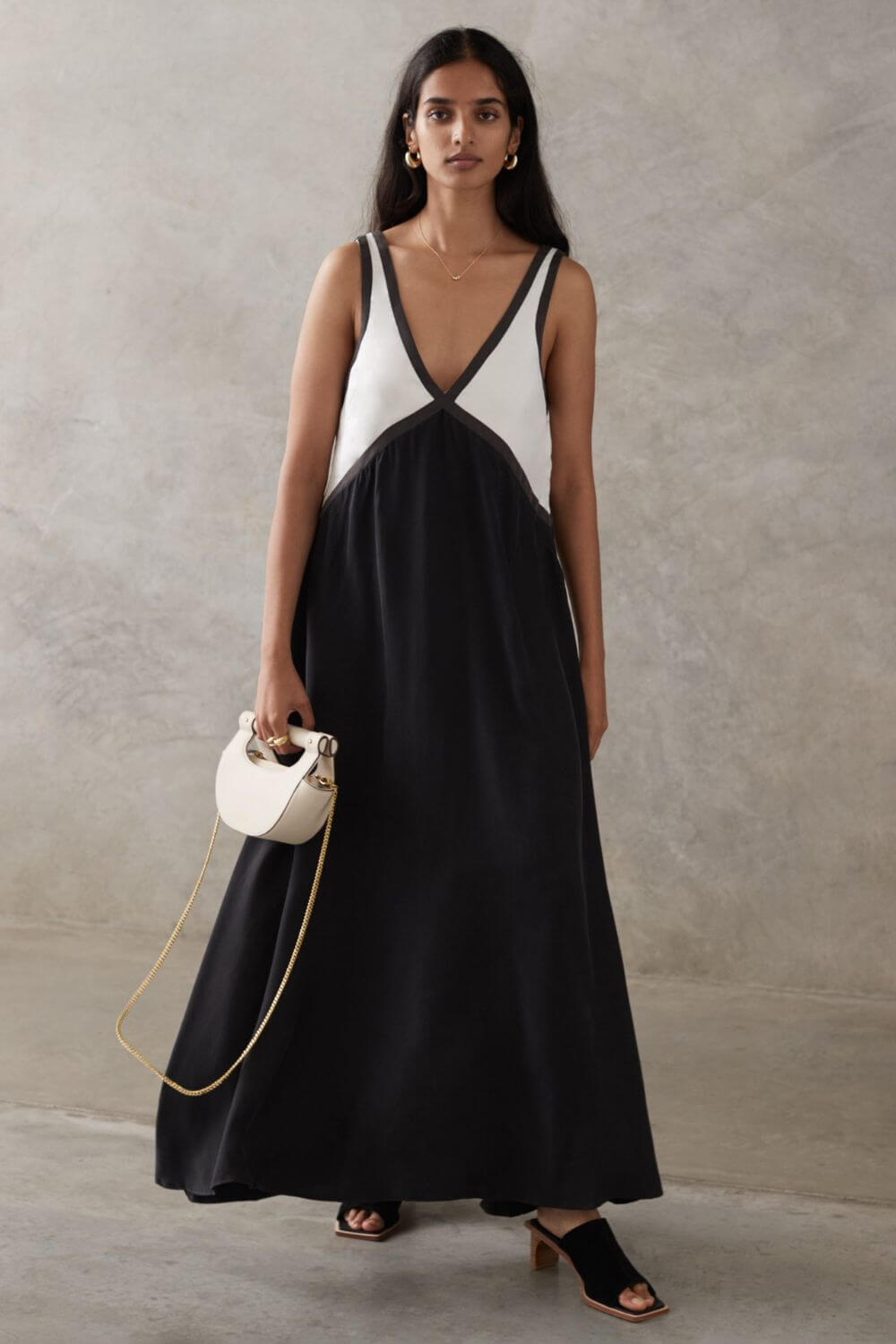 Midi Kleid mit Velours-Effekt in eleganten Achatfarben