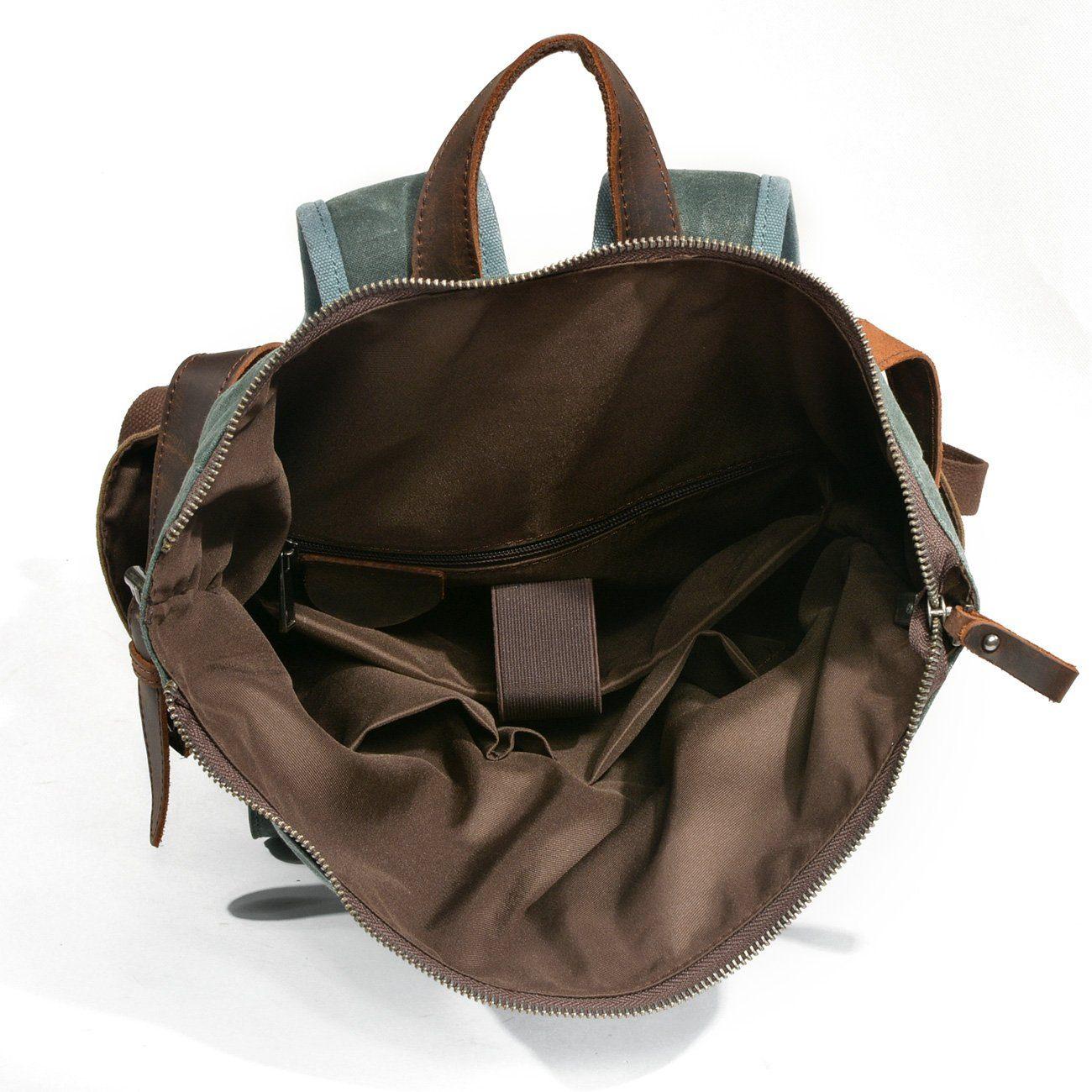 MARSEILLE | Rolltop-Rucksack aus wachsbeschichtetem Segeltuch