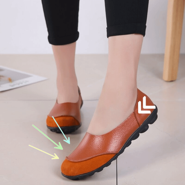 Alenya - Bequeme Leder Mokassins mit Komfortsohle für Hallux Valgus