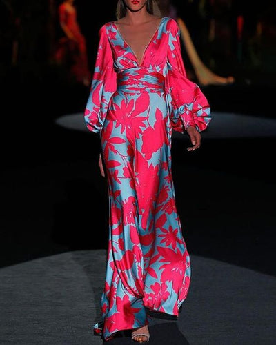 Yarissa - Modisches Midikleid mit V-Ausschnitt und eleganter Silhouette