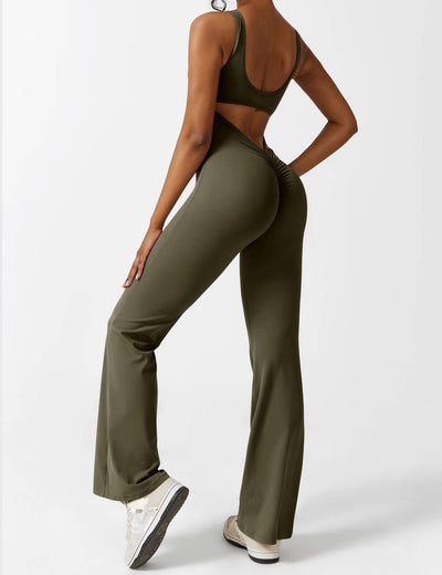 Rückenfreier Jumpsuit mit Schlaghose – Liv