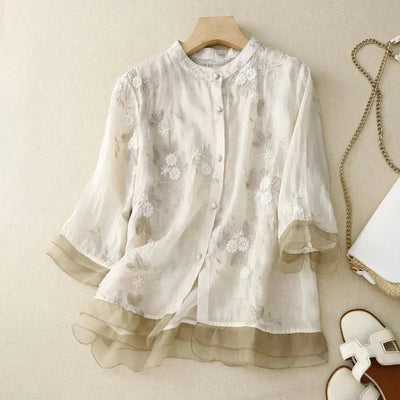 Yvaine – Exquisite Bestickte Bluse